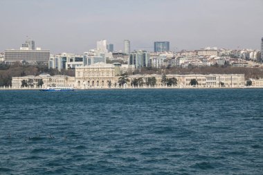 İstanbul'un pitoresk kasabasının Genel görünümü Boğaziçi'nden alındı 