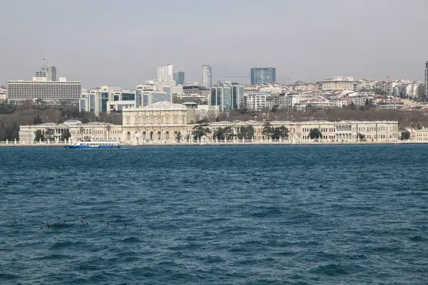 Vista General Pintoresca Ciudad Estambul Tomada Desde Bósforo — Foto de Stock