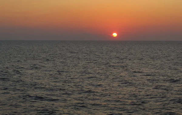 Pôr Sol Colorido Sobre Mar Egeu — Fotografia de Stock