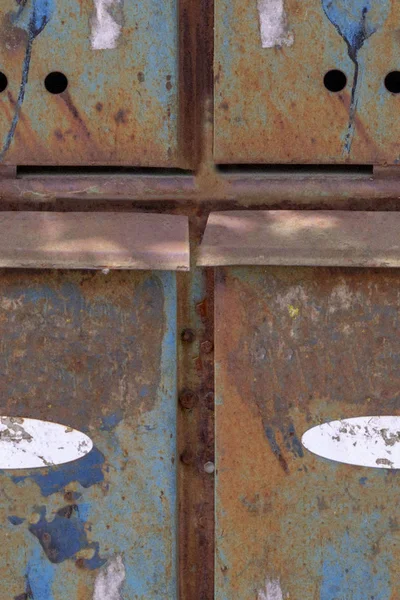 Postbox yığın paslı metal sayfalardan gelen tasarımcılarıyla için soyut seamless modeli