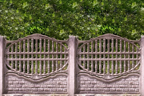 绿色春芙古石篱设计师的水平无缝模式 — 图库照片