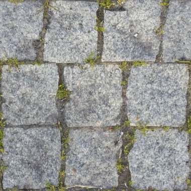 Beton causeway yol ve yeşil ot ile tasarımcılar için soyut seamless modeli