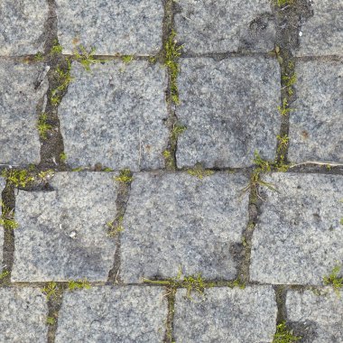 Beton causeway yol ve yeşil ot ile tasarımcılar için soyut seamless modeli