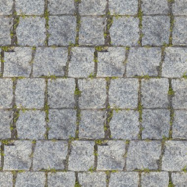 Beton causeway yol ve yeşil ot ile tasarımcılar için soyut seamless modeli