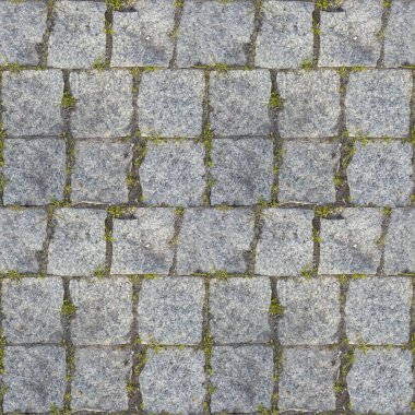 Beton causeway yol ve yeşil ot ile tasarımcılar için soyut seamless modeli