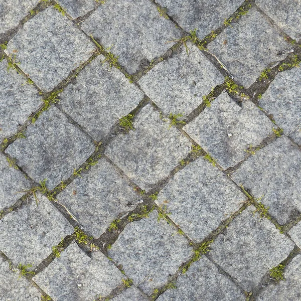 混凝土堤道与绿草设计的无缝模式 — 图库照片