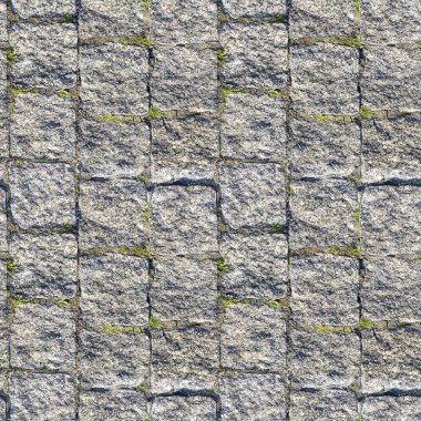 Beton causeway yol ve yeşil ot ile tasarımcılar için soyut seamless modeli