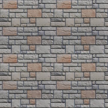 Taş dokulu duvar parçası ile Seamless modeli