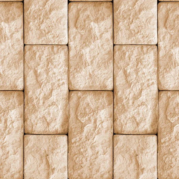 Kare içinde doğal taş bloklarla beton duvar parçası ile Seamless modeli