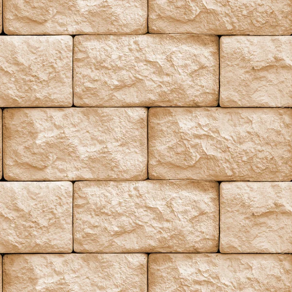 Kare içinde doğal taş bloklarla beton duvar parçası ile Seamless modeli