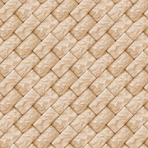 Kare içinde doğal taş bloklarla beton duvar parçası ile Seamless modeli