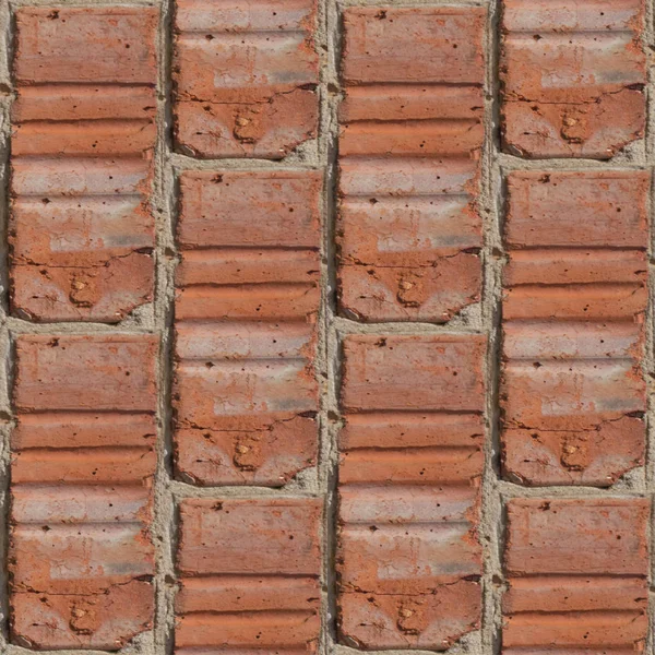 Wzór Dla Artystów Projektantów Czerwony Mur Cegły Fragmentu Ciment Małe — Zdjęcie stockowe