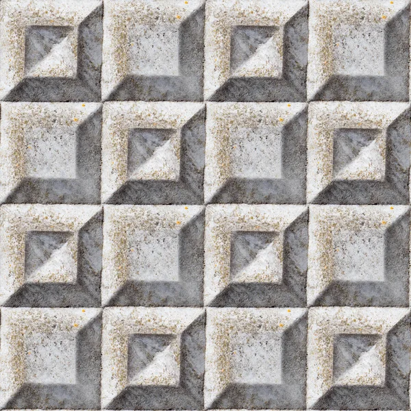 Tasarım kare dokulu süsleme ve paslı moss ile beton duvar parçası ile Seamless modeli