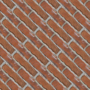 Tasarım veya mat boyama için kırmızı tuğla duvar parçası ile Seamless modeli