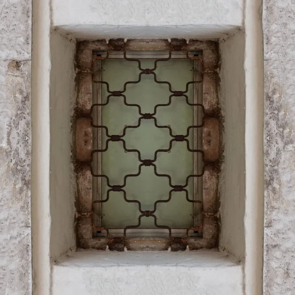 Patrón Sin Costuras Ventana Del Castillo Antiguo Con Grandes Bloques — Foto de Stock