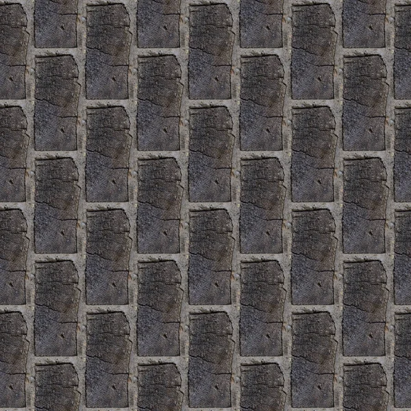 Seamless Pattern Fragment Wooden Bricks Wall Design Matte Painting — Stock Photo, Image