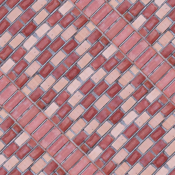 Sömlös foto mönster av röda tegelstenar asiatiska Rhombus. — Stockfoto