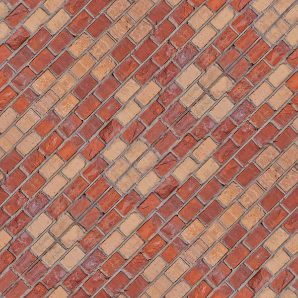 Seamless photo pattern of red broken bricks rhombus. — Stock Photo, Image