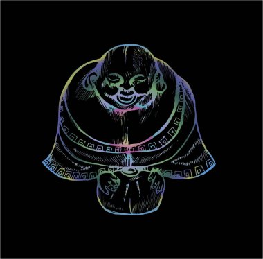 Resimde gülünecek bir hotem ile. Refah sembolü.