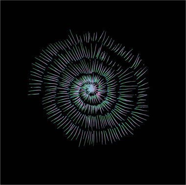 Gradient illustration of a petrified snail shell.