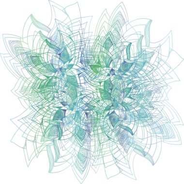 Desenler, süseşyaları, bir dövme için bir fikir ile bir mandala çiçek Neon illüstrasyon.