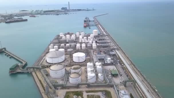 Карта Phut Industrial Estate July 2019 Aerial View Petrochemical Plant — стоковое видео