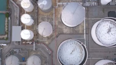 Harita Ta Phut Endüstriyel Malikânesi 15 Temmuz 2019 - Tayland 'daki Tap Ta Phut Endüstriyel Estate Rayong' daki petrokimya fabrikasının veya rafineri fabrikasının havadan görünüşü 