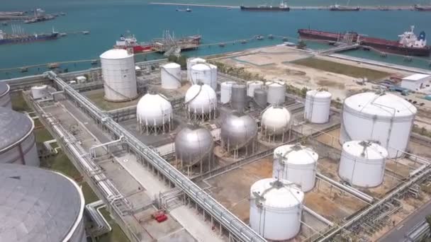 Mapa Phut Industrial Estate Julho 2019 Vista Aérea Planta Petroquímica — Vídeo de Stock