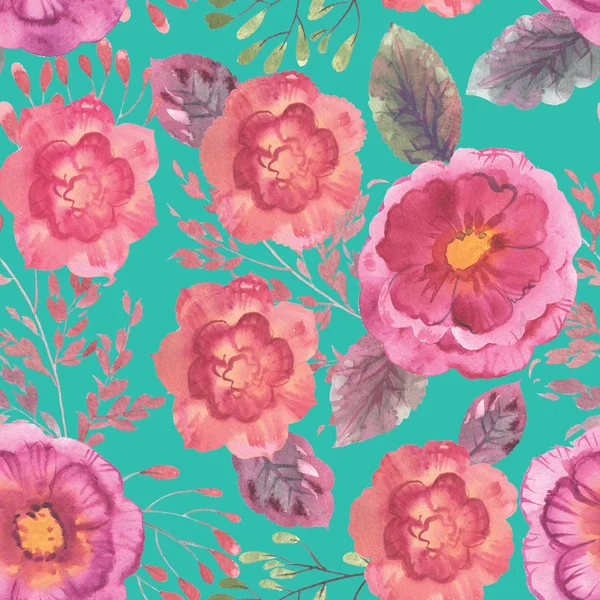 无缝的水彩花卉图案 免费图库图片 C Katerinamk