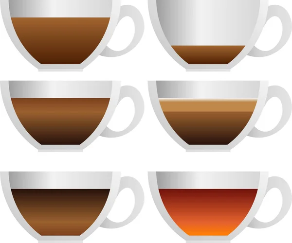 Cup Tea Coffee Mug Side View Vector Illustration Tea Coffee — Stock Vector