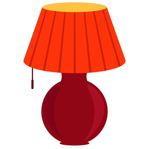 Настольная лампа, лампа. Векторная иллюстрация на тему предметов интерьера . — стоковый вектор