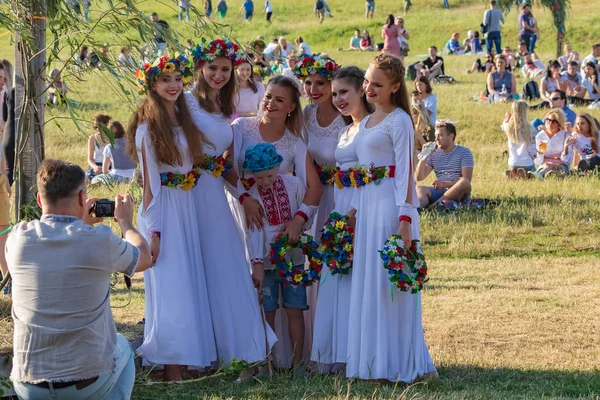 Kyjev Ukrajina Července 2019 Tradiční Každoroční Slovanský Svátek Ivana Kupaly — Stock fotografie