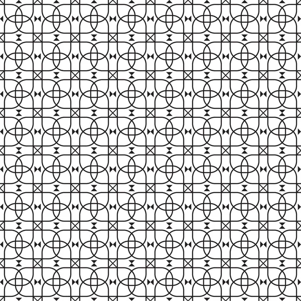 Stylish Black And White Monochrome Geometric Graphic Pattern Vector Illustration — Stock Vector