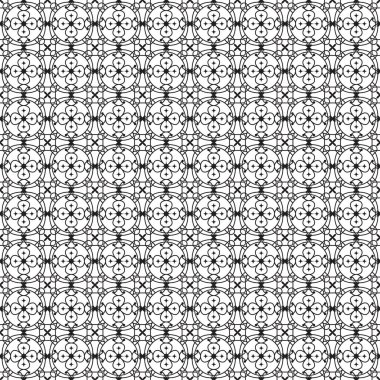 Şık siyah beyaz tek renkli geometrik grafik desen vektör çizim