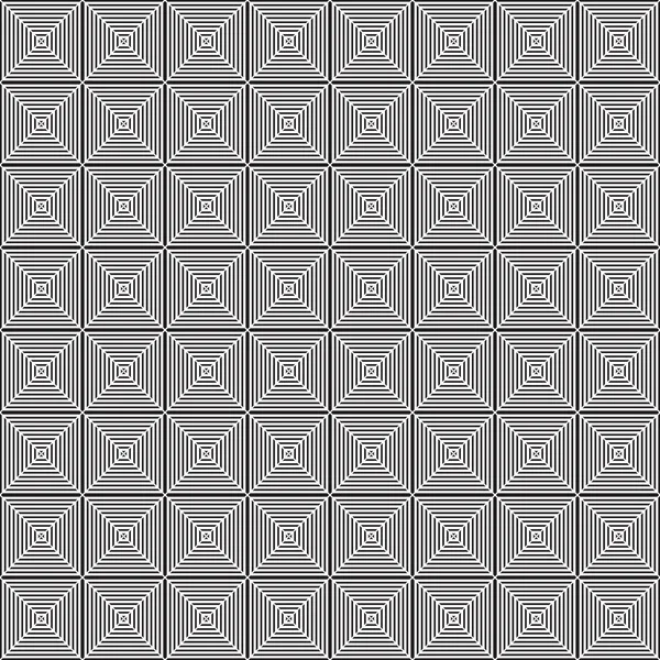 Şık siyah beyaz tek renkli geometrik grafik desen vektör çizim — Stok Vektör