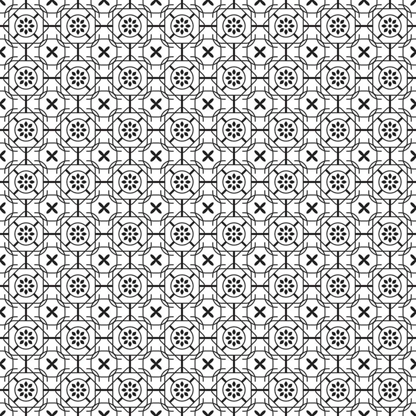 Elegante Preto Branco Monocromático Padrão Gráfico Geométrico Ilustração Vetorial — Vetor de Stock