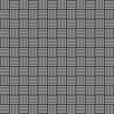 Şık siyah beyaz tek renkli geometrik grafik desen vektör çizim dokunan