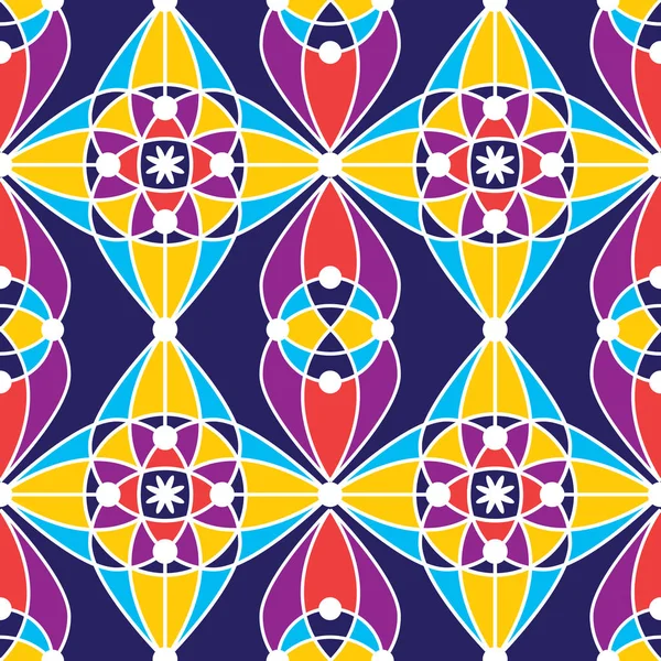 Tradition colorée Motif sans couture Fond Illustration vectorielle — Image vectorielle