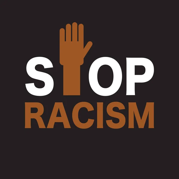 Stop Racism Symbol Black Lives Matter Concept Vector Ilustration — Archivo Imágenes Vectoriales
