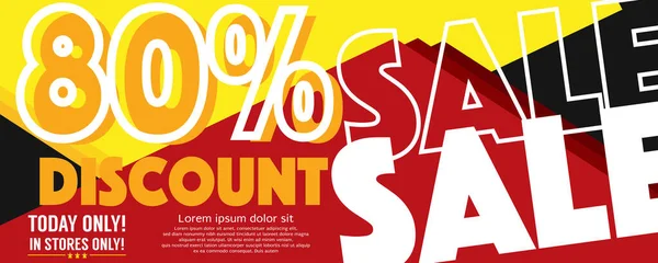 Percent Discount Sale Banner Vector Illustration — Stock Vector