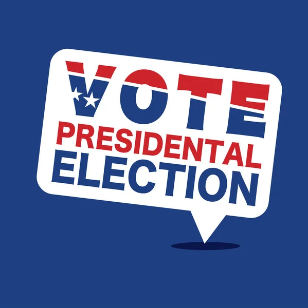 Stati Uniti America 2020 Voto Elezione Presidenziale Testo Bolla Parlare — Vettoriale Stock
