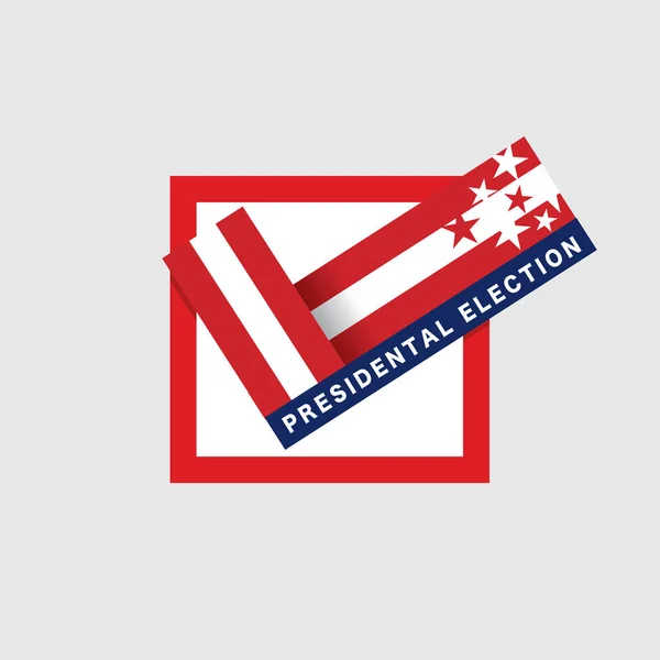 Check Mark United States American Flag Concept Elezioni Presidenziali Negli — Vettoriale Stock