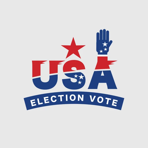 Voto Elettorale Usa Logo Badge Vector Illustration — Vettoriale Stock