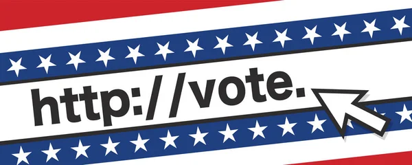 États Unis Amérique Concept Bannière Vote Illustration Vectorielle — Image vectorielle