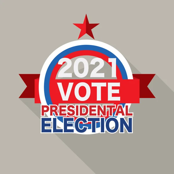 2020年アメリカ合衆国大統領選挙投票デザインタイポグラフィロゴベクトルイラスト — ストックベクタ