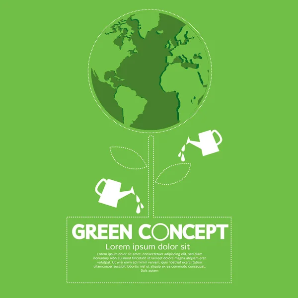 Plantar Árboles Ayuda Iluminar Mundo Evitar Contaminación Concepto Verde Vector — Archivo Imágenes Vectoriales
