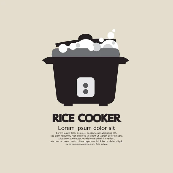 Rice Cooker Symbol Logo Vector Ilustración — Archivo Imágenes Vectoriales
