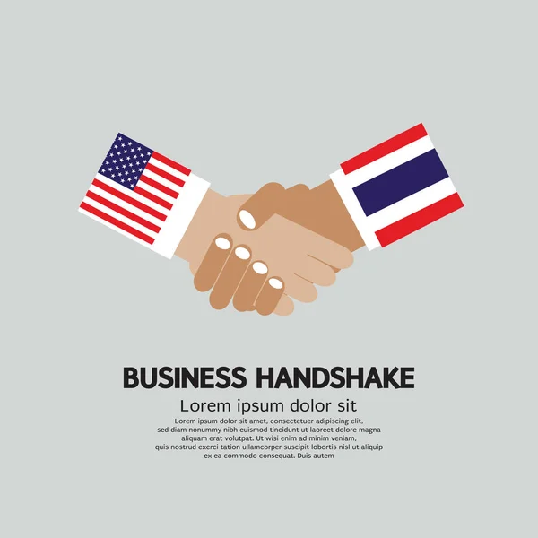 Negocios Handshake Vector Illustration Estados Unidos América Miembro Tailandia — Archivo Imágenes Vectoriales