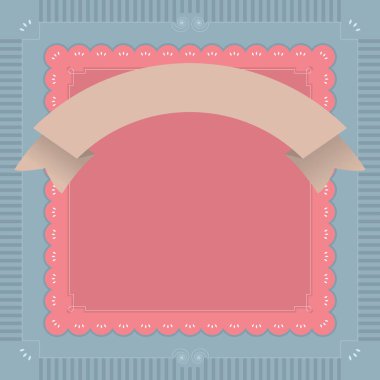 Vintage Frame Arkaplan Tasarım Vektörü İllüstrasyonu.