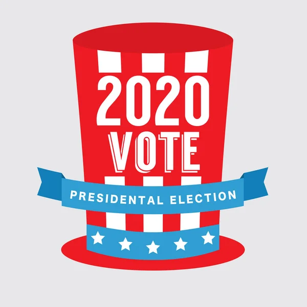 2020年アメリカ合衆国大統領選挙投票帽子ヴィンテージデザインベクトルイラスト — ストックベクタ